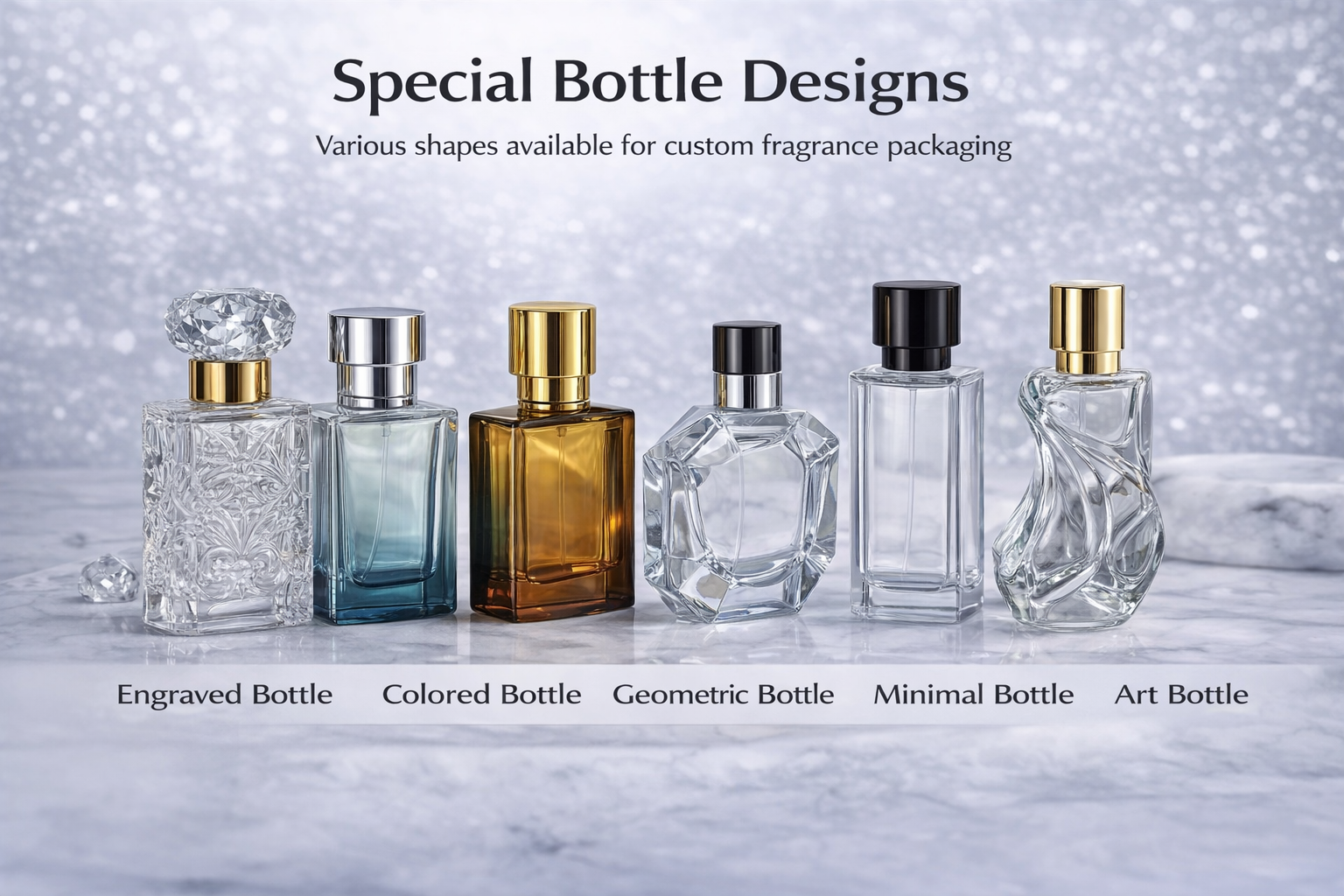 Customizable Premium Glass Perfume Bottle – Special Design Series