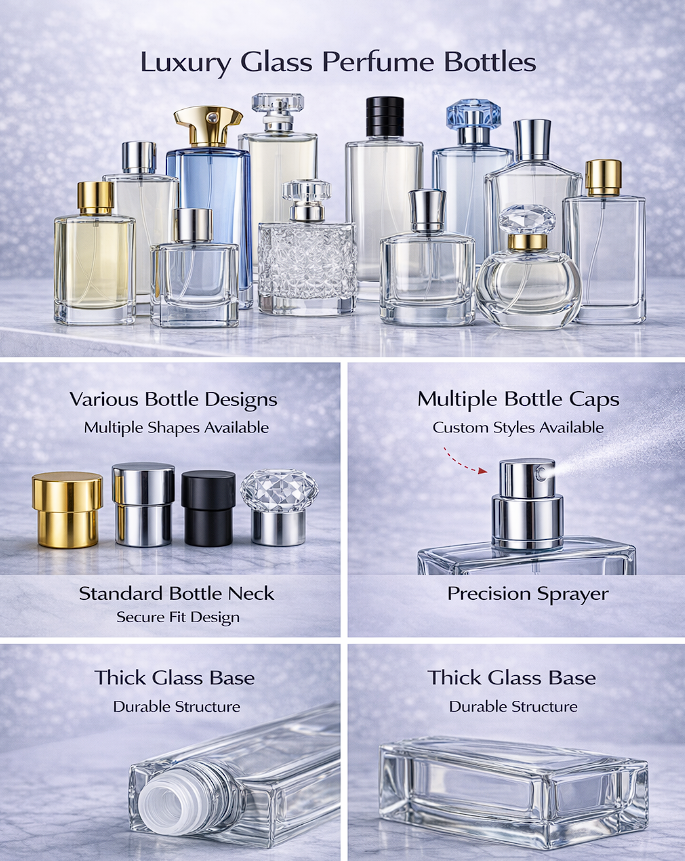 Customizable Premium Glass Perfume Bottle – Standard Design