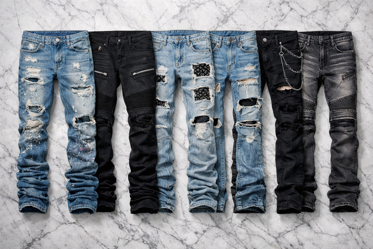 Premium Distressed Street Denim (Customizable)