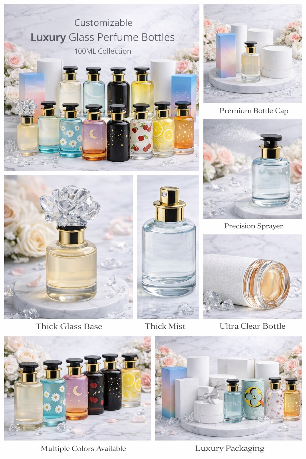 Customizable Premium Luxury Glass Bottle – Luxury Design