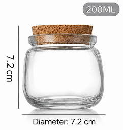 Clear Storage Jars with Cork Lid / 70ML–200ML / Bulk Pack / Premium Glass / High Quality | Fast Shipping