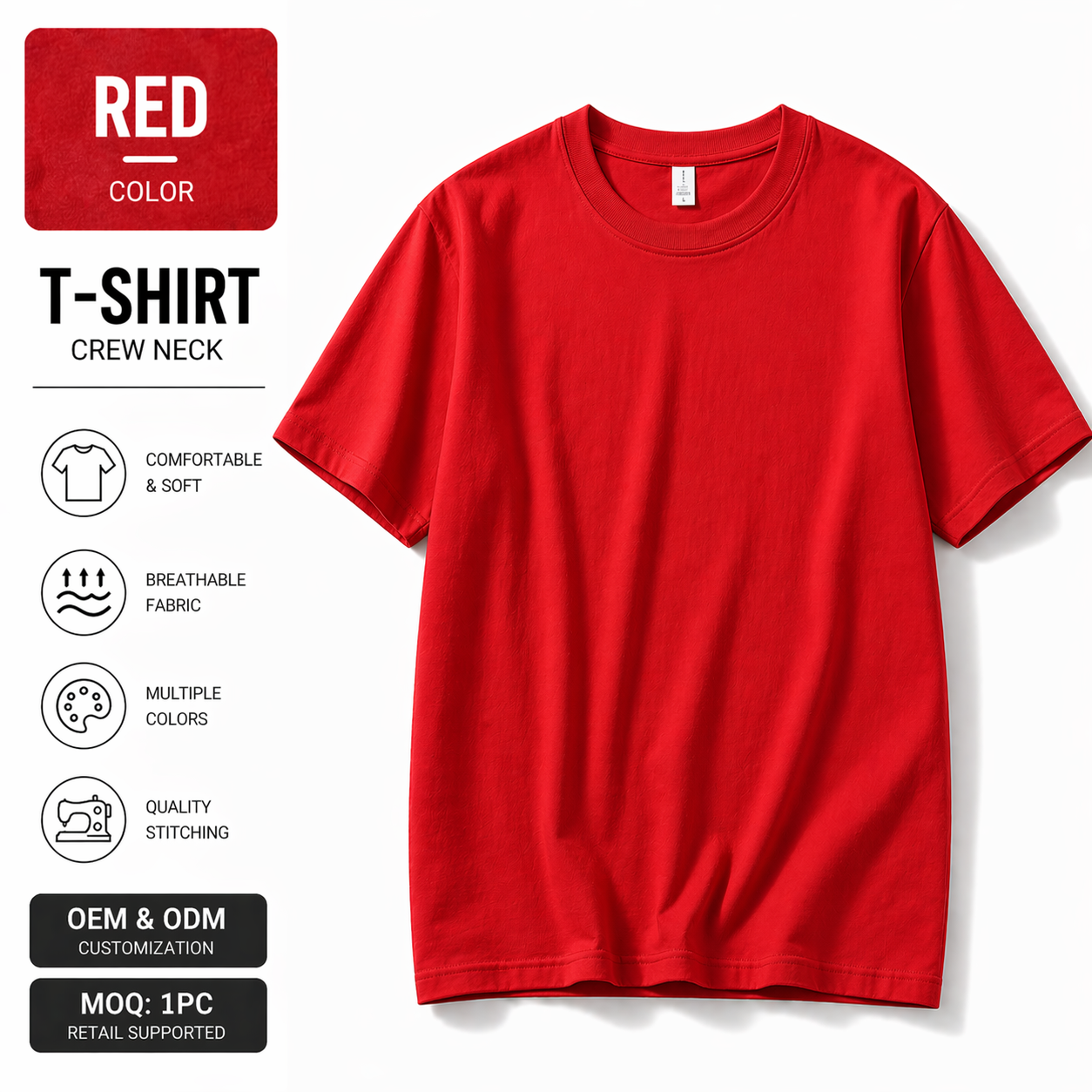 Premium 3-Pack T-Shirts / Unisex Cotton Tee / Multiple Colors / 1 PC = 3 T-Shirts / OEM & ODM Available / High Quality | Fast Shipping / Wholesale & Retail