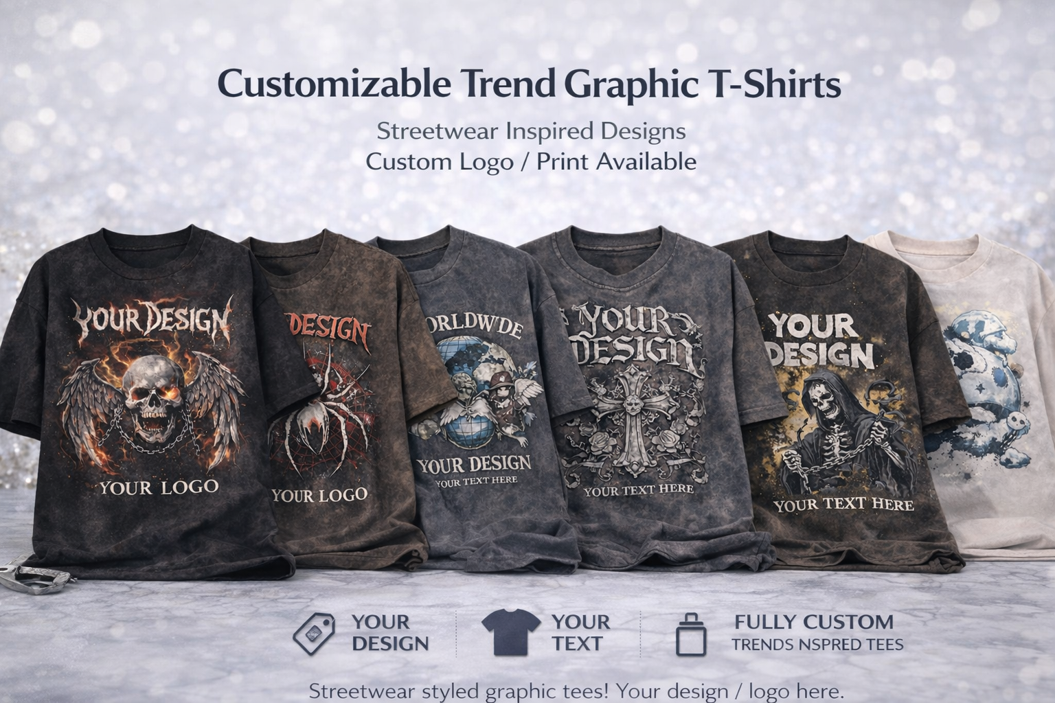 Custom Streetwear Graphic T-Shirts OEM / Private Label / Bulk Supply