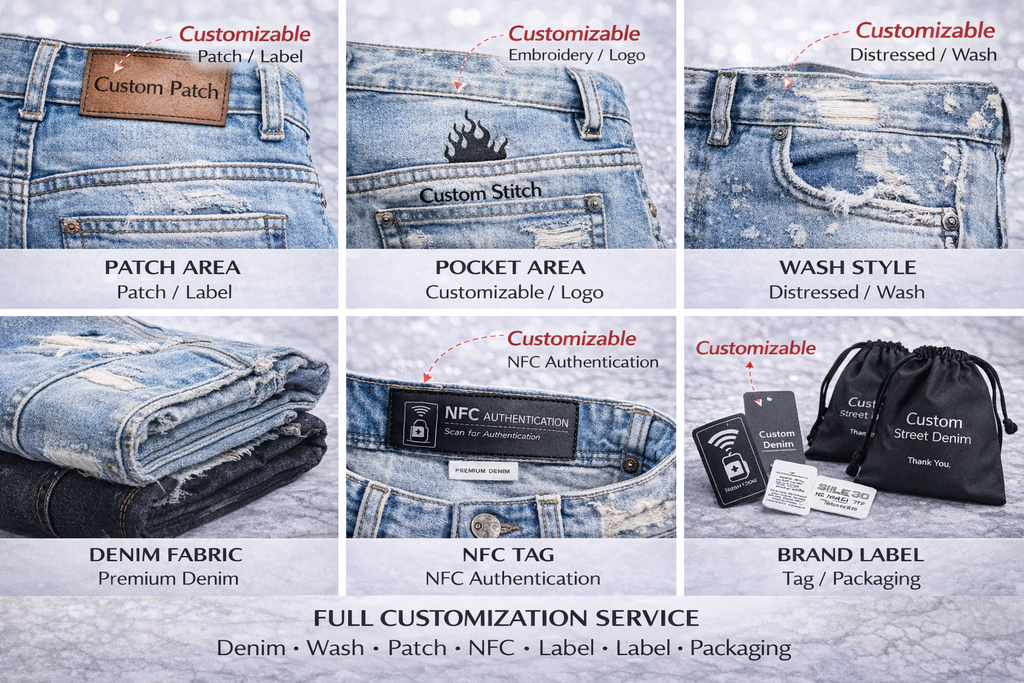 Premium Distressed Street Denim (Customizable)