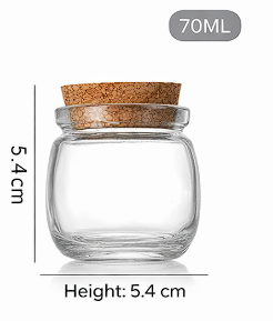 Clear Storage Jars with Cork Lid / 70ML–200ML / Bulk Pack / Premium Glass / High Quality | Fast Shipping