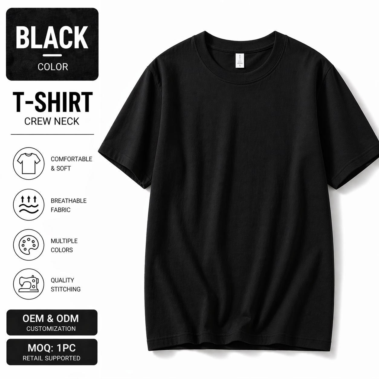 Premium 3-Pack T-Shirts / Unisex Cotton Tee / Multiple Colors / 1 PC = 3 T-Shirts / OEM & ODM Available / High Quality | Fast Shipping / Wholesale & Retail