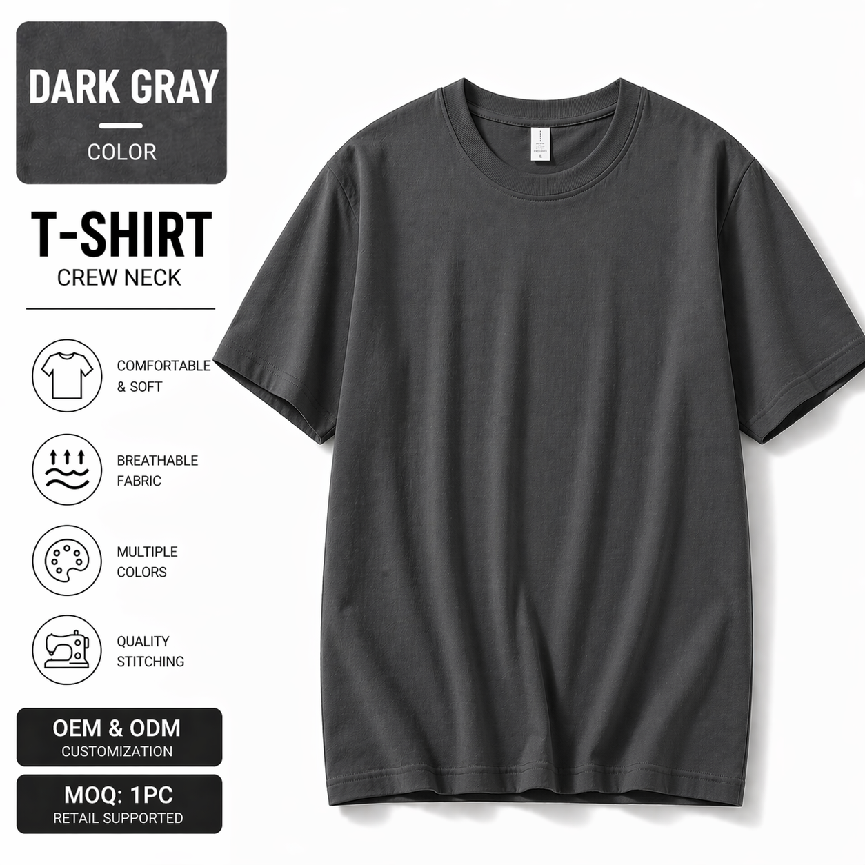Premium 3-Pack T-Shirts / Unisex Cotton Tee / Multiple Colors / 1 PC = 3 T-Shirts / OEM & ODM Available / High Quality | Fast Shipping / Wholesale & Retail